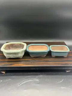 陶器製 盆栽鉢3個セット