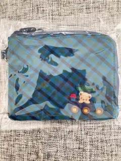 ☆ファミリア　パスケース　緑系チェック☆