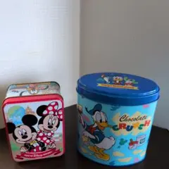 ミッキーとドナルド空缶2個