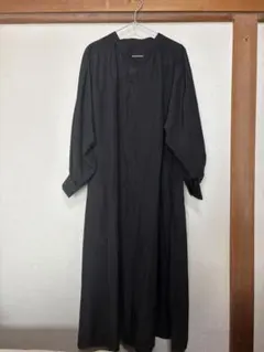 n'OrLABEL ヴィンテージサテンロングギャザーワンピース Freeサイズ