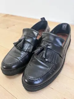 ジョージコックス フレッドペリー モカシンシューズ スエード ラバーソール 黒 ジョージコックス フレッドペリー モカシンシューズ スエード