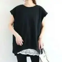 ウリッカ✪スウェットベスト✪フレンチスリーブ✪トップス✪オーバーサイズ