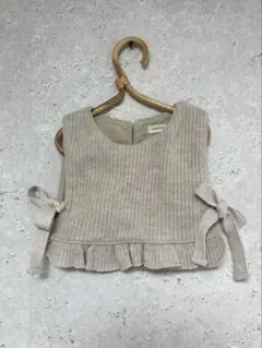 nunubiel フリルベスト S ベージュ