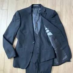 極美品✨P.S.FA スーツ スリーピース ストライプ ブラック　Mサイズ