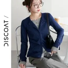 レイヤード多釦プルオーバー　discoat ディスコート