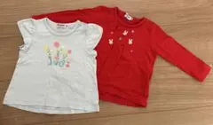 ミキハウス Tシャツ ロンT 2枚セット 80cm