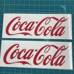 Coca-Cola ロゴ 転写式ステッカー 2枚セット