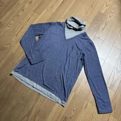 ＊ダークブルー＊タートル長袖カットソー＊LBサイズ＊フェリシモ＊