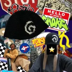 ビーニー ニット帽 クロシェハット クラッシャーハット