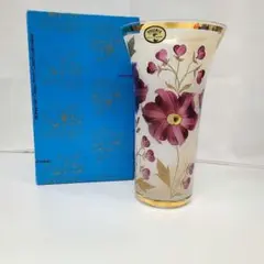 ボヘミアクリスタルズ 花瓶　花柄