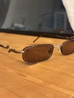 moschino 2000s モスキーノ スクエアシェイプ サングラス 焦茶