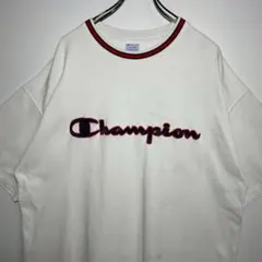 Champion　チャンピオン　Tシャツ　サイズXL　デカロゴ　刺繍ロゴ　古着