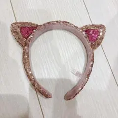 ハムカチューシャ ピンク スパンコール