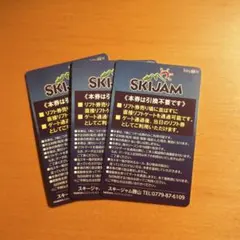 スキージャム勝山 休日SP早割券 定価6,000円×3枚 ジャム勝 リフト券