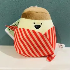 お文具といっしょ　ボールチェーン付き　キャンディーに包まれぬいぐるみ　プリンさん