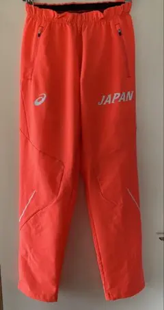 アシックス パンツ メンズ L オレンジ 蛍光オレンジ JAPAN 日本代表