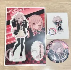 ダンガンロンパ 七海千秋 アクリルフィギュア 缶バッジ アクスタ　3点　ダイソーのサムネイル