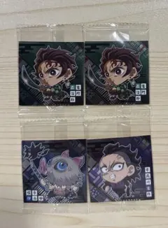 鬼滅の刃 ディフォルメシール ウエハース 其ノ十四 ノーマル 4枚セット