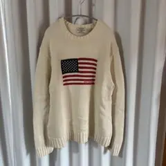 POLO コットンニット　星条旗