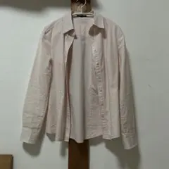 バーバリーロンドン　ノバチェック　ピンク 長袖シャツ ロゴ刺繍　40サイズ