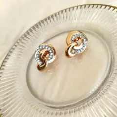 【ヴィンテージイヤリング】コスチュームジュエリー/ゴールドイヤリング