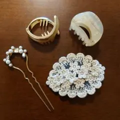 ヘアアクセサリー　まとめ売り　ベージュ系