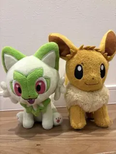 即日発送！圧縮なし】 ポケモン ぬいぐるみ ニャオハ オオタチ 2体