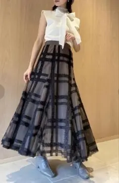 チュールスカート 黒
