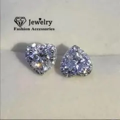 新品未使用 ハート ジルコニア シルバー ピアス フォーマル