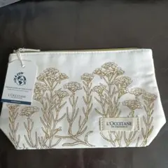 L'OCCITANE 花柄刺繍ポーチ　ノベルティ