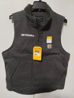 Carhartt カーハート ダックベスト 企業刺繍 ダークブラウン L 茶