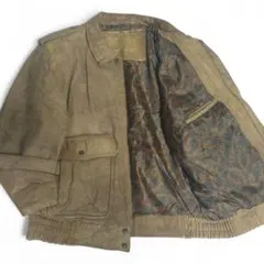 フライトジャケット リアルレザー 本革 A-2 L ペイズリー裏地