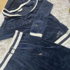 【値下げ予定なし】rady スウェット　セットアップ　ベロア　ネイビー　レディー