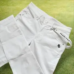 現行モデル　未使用級　パーリーゲイツ　パンツ　白　ホワイト　3 S〜M相当