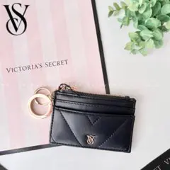【残１】キーリング付きカードケース Victoria's Secret BL
