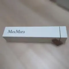 【非売品】MAXMARA★折り畳み傘　ワンタッチ　ロゴ　ベージュ×ブラウン　箱