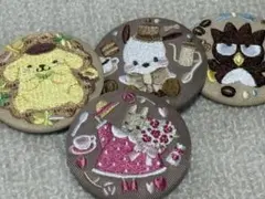 サンリオキャラクターズ 刺繍缶バッジビスケット3 ポチャッコ 4個セット