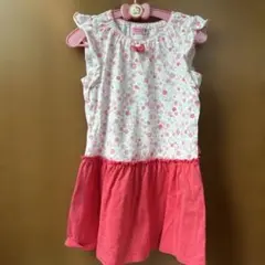 ミキハウス　110 ワンピース　ピンク系　花柄