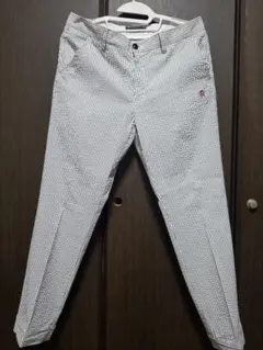 ラフアンドスウェル パンツ グレー ウール 厚手 ストレート サイド