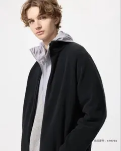 ユニクロ　フリースジャケット　ブラック　XL