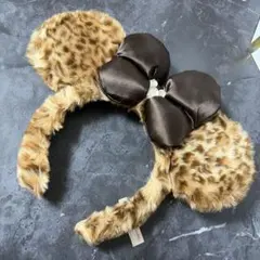 ディズニー ヒョウ柄 カチューシャ レホパード Disney ミニー リボン