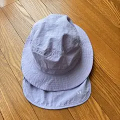 薄紫 バケットハット 日よけ付き　子供用　50