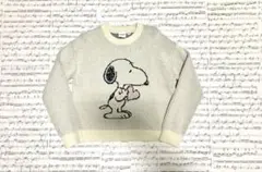 GU women クルーネックセーター　ピーナッツ　ナチュラル　S