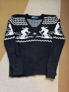 Ralph Lauren スキー柄ニットセーター M ポロラルフローレン