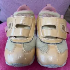 アシックス スニーカー ピンク ベージュ17センチ