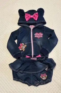 最終お値下げ アースマジック デニムセットアップ マフィーちゃん 110cm