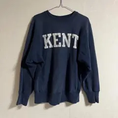 良柄 80s M 紺 USA製 チャンピオン リバースウィーブ KENT