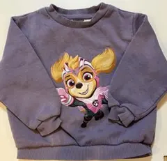 パウパトロール　スカイ 紫色 トレーナー