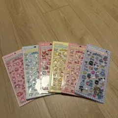 まとめ売り　サンリオ　硬いシール　6枚セット