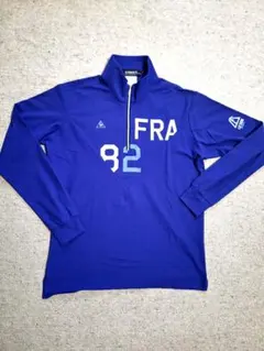 値下げle coq sportif GOLF★ジップアップシャツ★ ブルー【L】